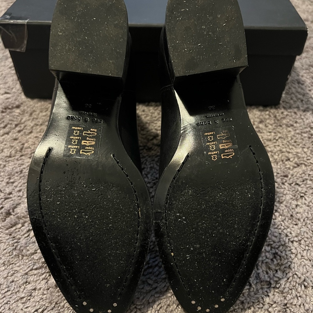 Rag & Bone walker Buckle Leather Booties Black Size 36 (6) - Picture 7 of 7